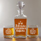 Zdrowie dziadka - Zestaw Grawerowana Karafka I Szklanki Do Whisky