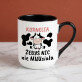 Żebyś nic nie muusiała - Kubek ceramiczny z kolorowym rantem