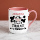 Żebyś nic nie muusiała - Kubek ceramiczny z kolorowym rantem