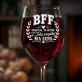 Kieliszek Do Wina Dla Bff Prezent Dla Kobiety: Bff - Ma Sens Kieliszek Do Wina Dla Bff Prezent Dla Kobiety: Bff - Ma Sens