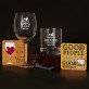 Zestaw prezentowy dla dziadków z kieliszkiem do wina i szklanką do whisky 