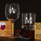 Zestaw prezentowy dla zakochanych z kieliszkiem do wina i szklanką do whisky 