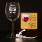 Zestaw prezentowy miłosny z kieliszkiem do wina i korkociągiem