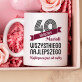 Zestaw prezentowy na 40 urodziny z kubkiem i różanym spa