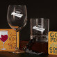 Zestaw prezentowy projekt własny z kieliszkiem do wina i szklanką do whisky 