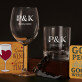 Zestaw prezentowy rocznicowy z kieliszkiem do wina i szklanką do whisky 
