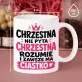 Różowy Zestaw Prezentowy Dla Chrzestnej Dla Kobiety: Chrzestna Z Ciastkiem