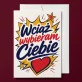 Kartka z Życzeniami Na 2 Rocznice Ślubu Na Walentynki Dla Kobiety: Miłość Bohatera Kartka z Życzeniami Na 2 Rocznice Ślubu Na Walentynki Dla Kobiety: Miłość Bohatera