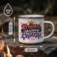 Kubek Emaliowany Na Imieniny Prezent Dla Kobiety: Żartobliwa Typografia Kubek Emaliowany Na Imieniny Prezent Dla Kobiety: Żartobliwa Typografia