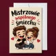Kartka z Życzeniami Na Rocznicę Ślubu Na Walentynki Dla Pary: Chibi Miłość I Humor Kartka z Życzeniami Na Rocznicę Ślubu Na Walentynki Dla Pary: Chibi Miłość I Humor