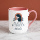 Złota kobieta - Kubek ceramiczny z kolorowym rantem