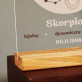 Znak zodiaku - Skorpion - Wydruk na szkle akrylowym z podstawką