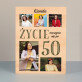 Życie zaczyna się po 50 - Wydruk na drewnie