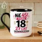 Kubek Z Nadrukiem Na 45 Urodziny Prezent Dla Kobiety: 18+ 27 Lat Doświadczenia Kubek Z Nadrukiem Na 45 Urodziny Prezent Dla Kobiety: 18+ 27 Lat Doświadczenia