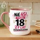 Kubek Z Nadrukiem Na 45 Urodziny Prezent Dla Kobiety: 18+ 27 Lat Doświadczenia Kubek Z Nadrukiem Na 45 Urodziny Prezent Dla Kobiety: 18+ 27 Lat Doświadczenia