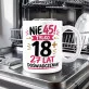 Kubek Z Nadrukiem Na 45 Urodziny Prezent Dla Kobiety: 18+ 27 Lat Doświadczenia Kubek Z Nadrukiem Na 45 Urodziny Prezent Dla Kobiety: 18+ 27 Lat Doświadczenia