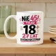 Kubek Z Nadrukiem Na 45 Urodziny Prezent Dla Kobiety: 18+ 27 Lat Doświadczenia Kubek Z Nadrukiem Na 45 Urodziny Prezent Dla Kobiety: 18+ 27 Lat Doświadczenia