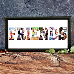 SŁOWO FRIENDS - WYDRUK OBRAMOWANY